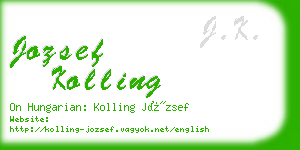 jozsef kolling business card